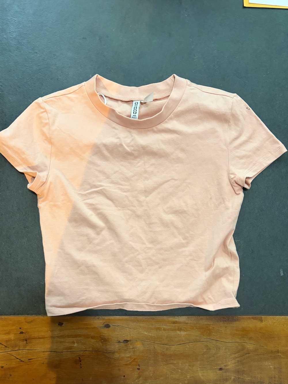 Peach cropped Tshirt